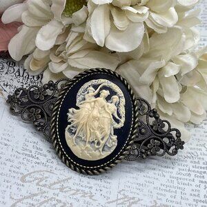Festival 3 muses Graces Dancers Black White Lady New Cameo Wedding Pin Hair Clip